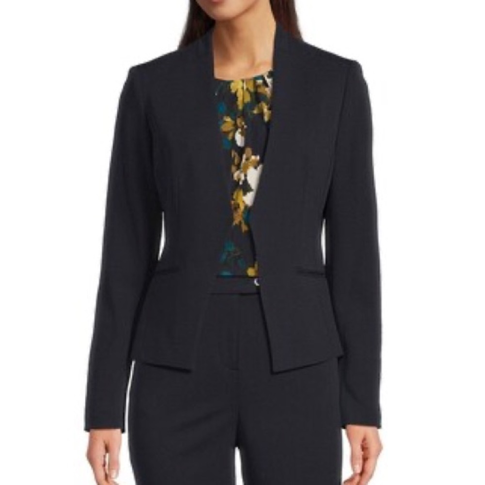 Calvin Klein Scuba Crepe Open Front Jacket Blazer